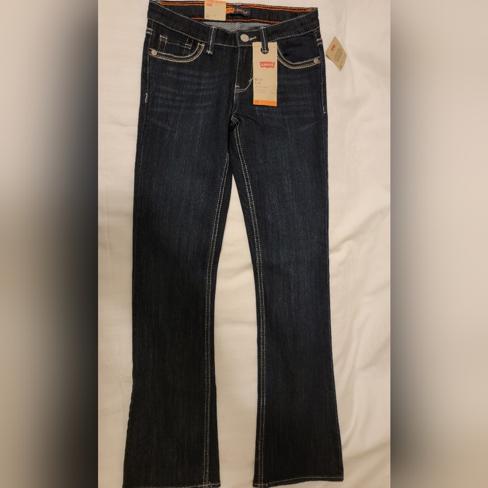 NWT Levi's Girl's 14 Slim Boot Cut Stretch Denim Jean - Picture 8 of 13
